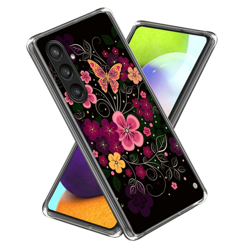 Capa para Samsung Galaxy A56 5G Borboletas e flores