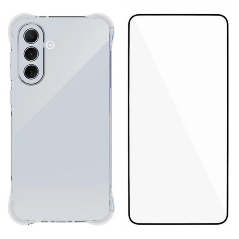 Capa rígida 2 em 1 transparente para Samsung Galaxy A56 5G com proteção total do ecrã