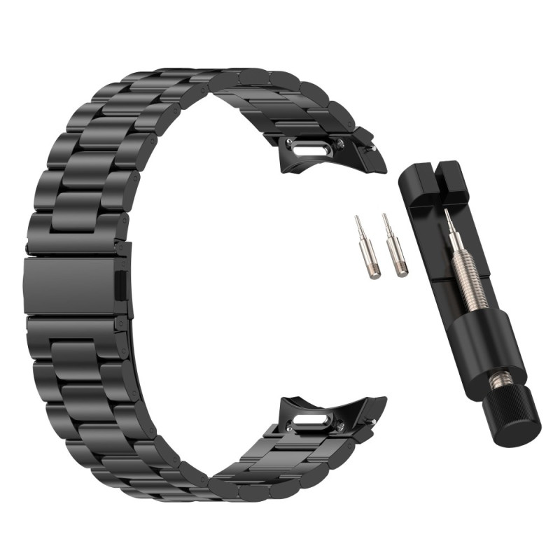 Samsung Galaxy Watch7 / Watch6 / Watch5 / Watch4 / Watch FE Bracelete em aço inoxidável Preto