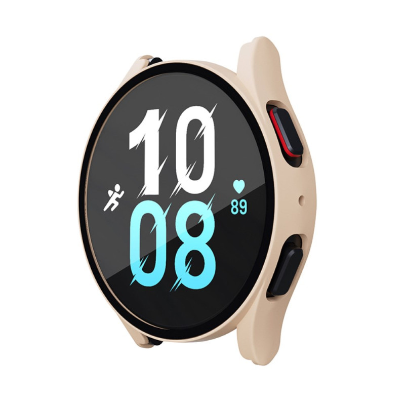 Capa de plástico para Samsung Galaxy Watch6 40mm /5 40mm /4 40mm / FE com proteção de ecrã em vidro temperado