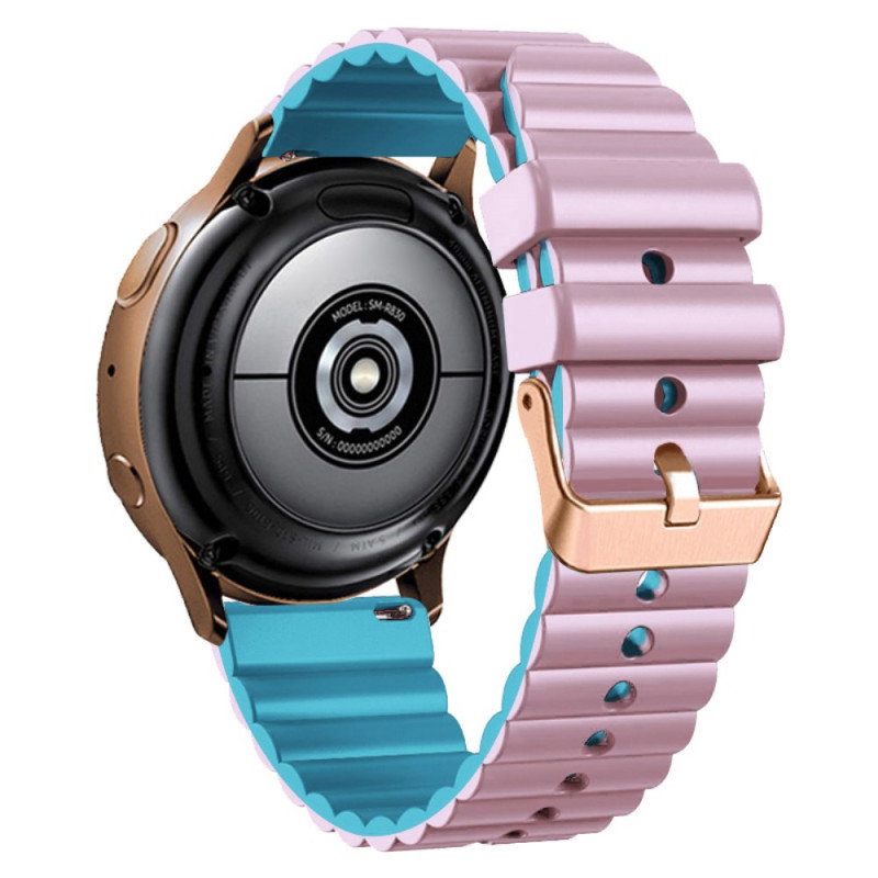 Samsung Watch6/5/4/3 / Watch 42mm / Classic / Active / Gear Bracelete bicolor com fivela ouro-rosa