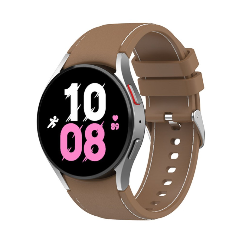 Samsung Galaxy Watch6/5/4/3 / Classic / FE Pulseira de silicone de 40 mm com costura