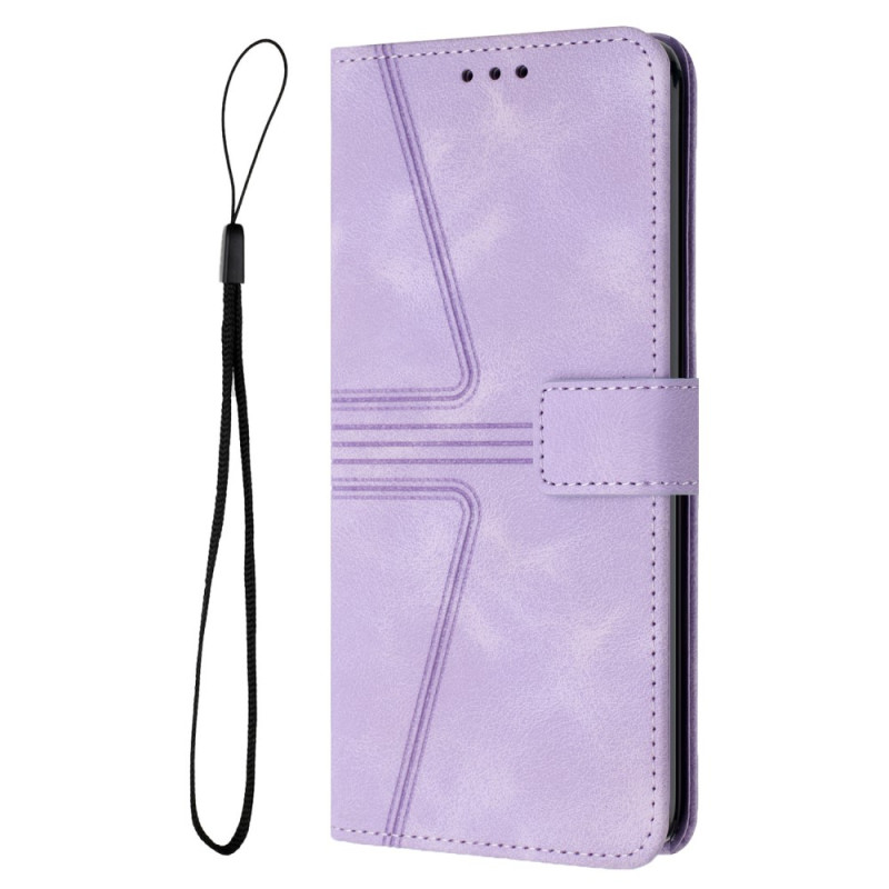 Capa Xiaomi Redmi Note 14 5G Efeito camurça Padrão geométrico