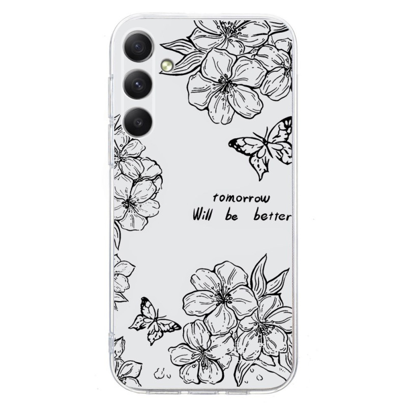 Capa para Galaxy A26 5G Design de borboletas e flores