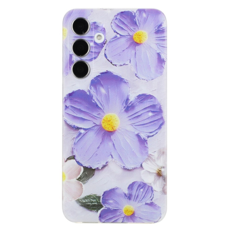 Capa de flores roxa para Samsung Galaxy A26 5G