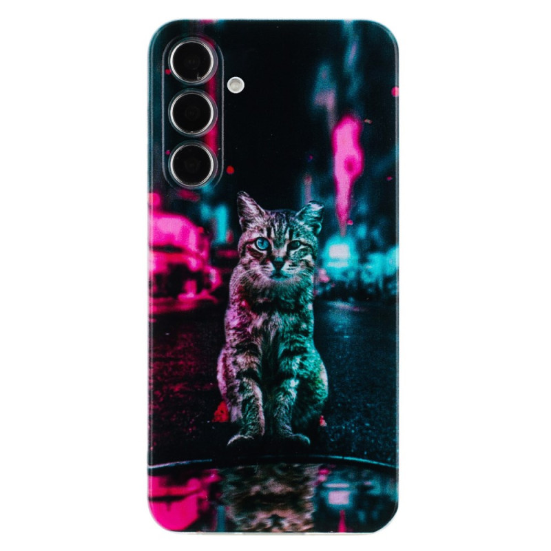 Capa para Samsung Galaxy A26 5G Gato de fogo tricolor