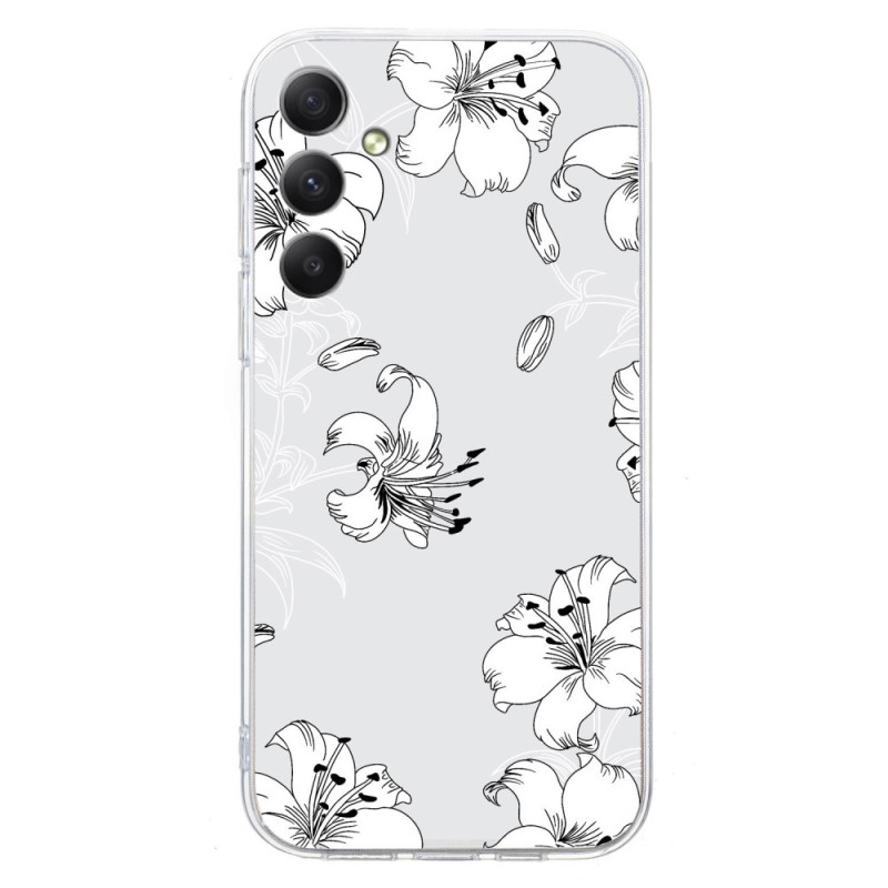 Capa flor branca para Samsung Galaxy A26 5G