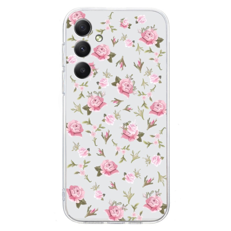 Capa Samsung Galaxy A26 5G Design floral cor-de-rosa