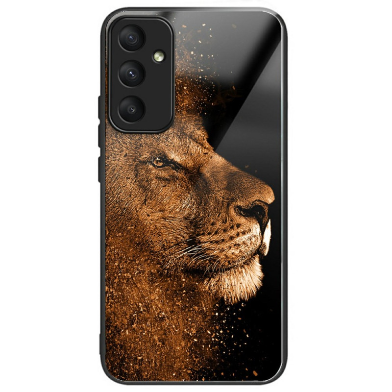 Capa de vidro temperado para Samsung Galaxy A26 5G Lion Design