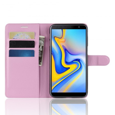 Samsung Galaxy J6 Plus Capa de Couro Lychee