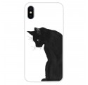 Capa iPhone XS Cat Black Thoughtful