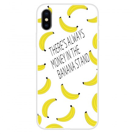 iPhone XS Clear Case Banana Money