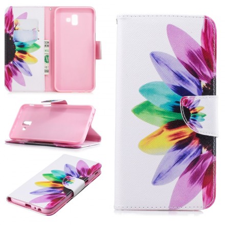 Capa Samsung Galaxy J6 Plus Flor de Aquarela Capa Samsung Galaxy J6 Plus Flor de Aquarela