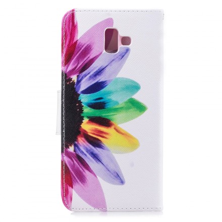 Capa Samsung Galaxy J6 Plus Flor de Aquarela Capa Samsung Galaxy J6 Plus Flor de Aquarela