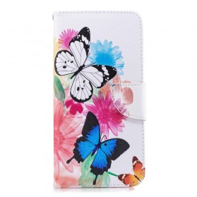 Samsung Galaxy J6 Plus Capa Pintada de Borboletas e Flores