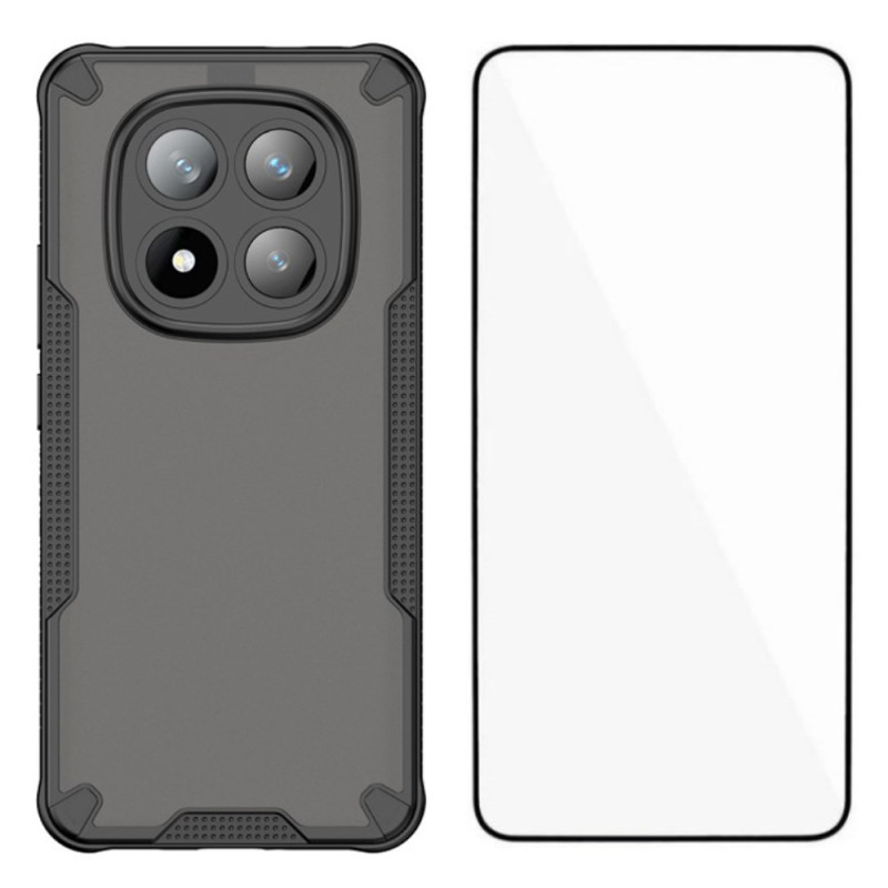 Capa semi-transparente de silicone Xiaomi Redmi Note 14 Pro Plus 5G com proteção de ecrã em vidro temperado