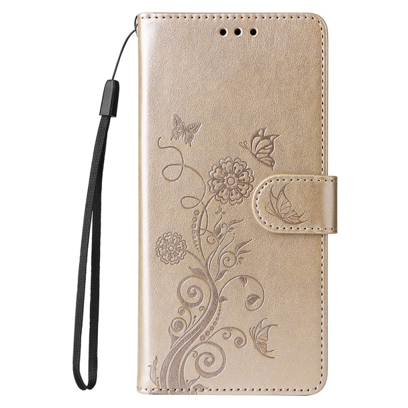 Capa para Honor Magic 7 Pro 5G com impressão floral e de borboleta