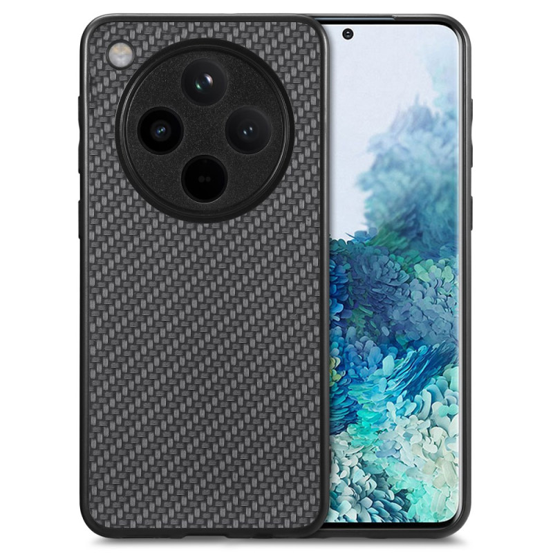 Capa com textura de fibra de carbono para Oppo Find X8 Pro