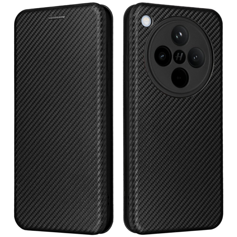 Capa flip Oppo Find X8 Fibra de carbono