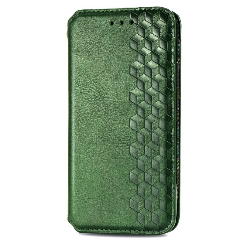 Capa flip Oppo A3X Vintage Efeito Camurça Friso