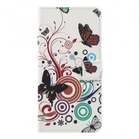 Samsung Galaxy A7 Case Butterflies e Flowers Design