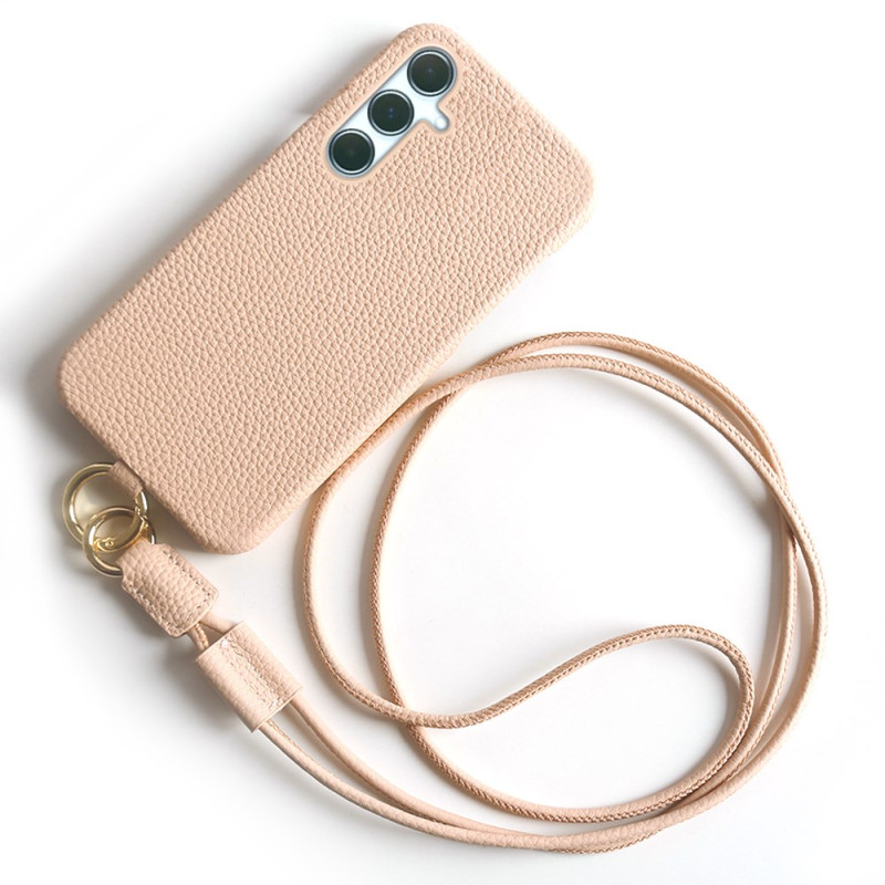 Capa com cordão para Samsung Galaxy A55 5G em pele genuína