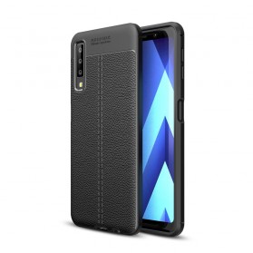 Samsung Galaxy A7 Capa de couro Lychee Efeito Lychee Linha Dupla