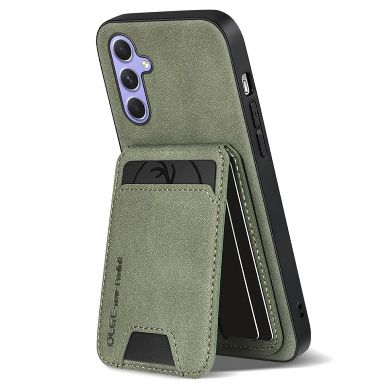 Samsung Galaxy S25 5G Capa com efeito camurça, suporte e porta-cartões