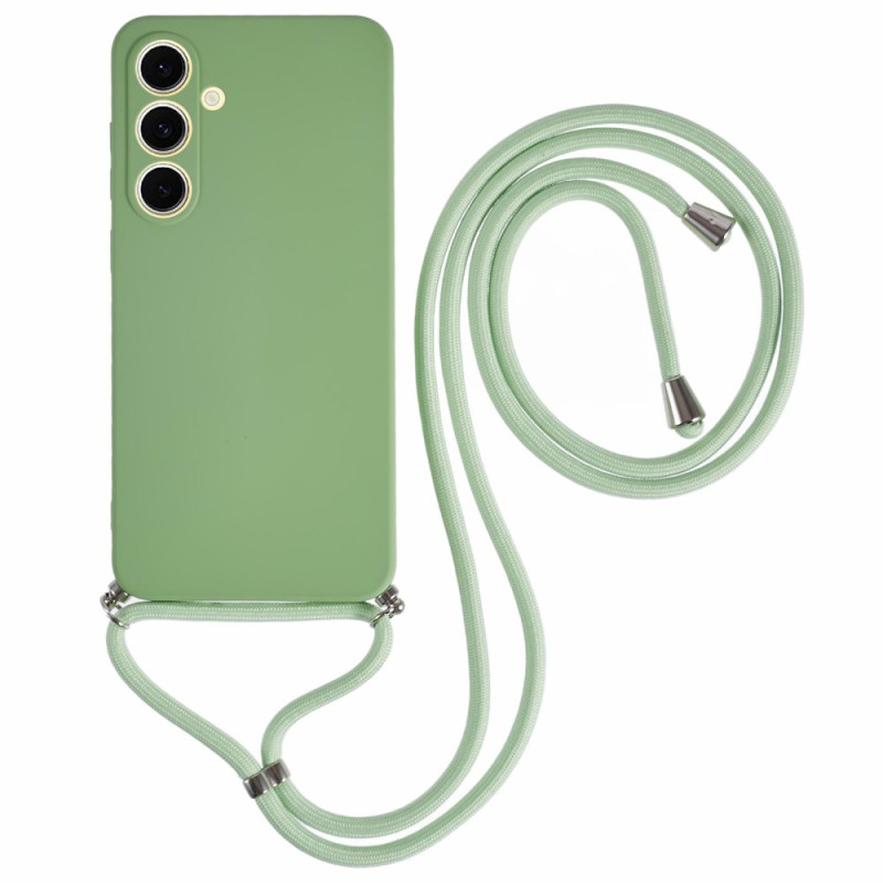 Capa com cordão flexível de silicone para Samsung Galaxy S25 5G