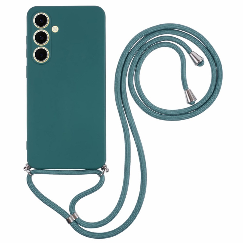 Capa com cordão flexível de silicone para Samsung Galaxy S25 5G