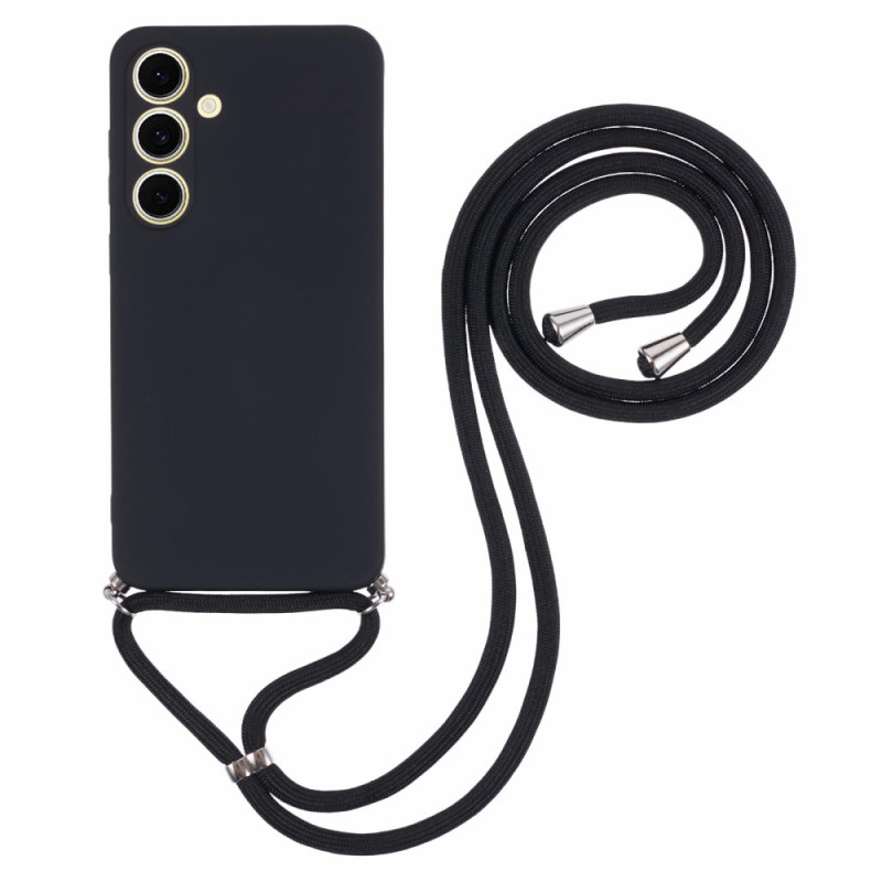 Capa com cordão flexível de silicone para Samsung Galaxy S25 5G
