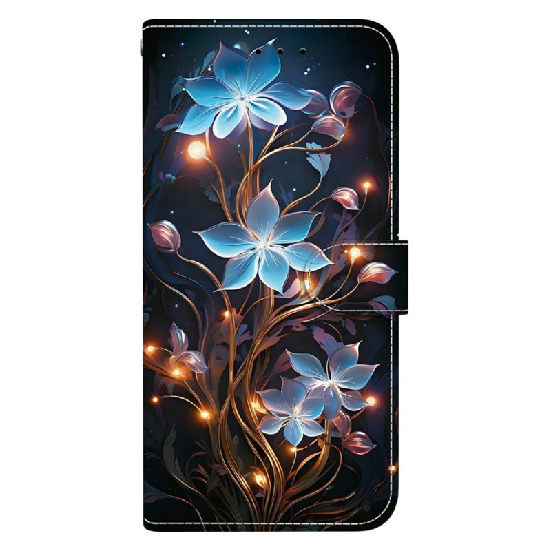 Capa para Moto G15 Flores Azuis