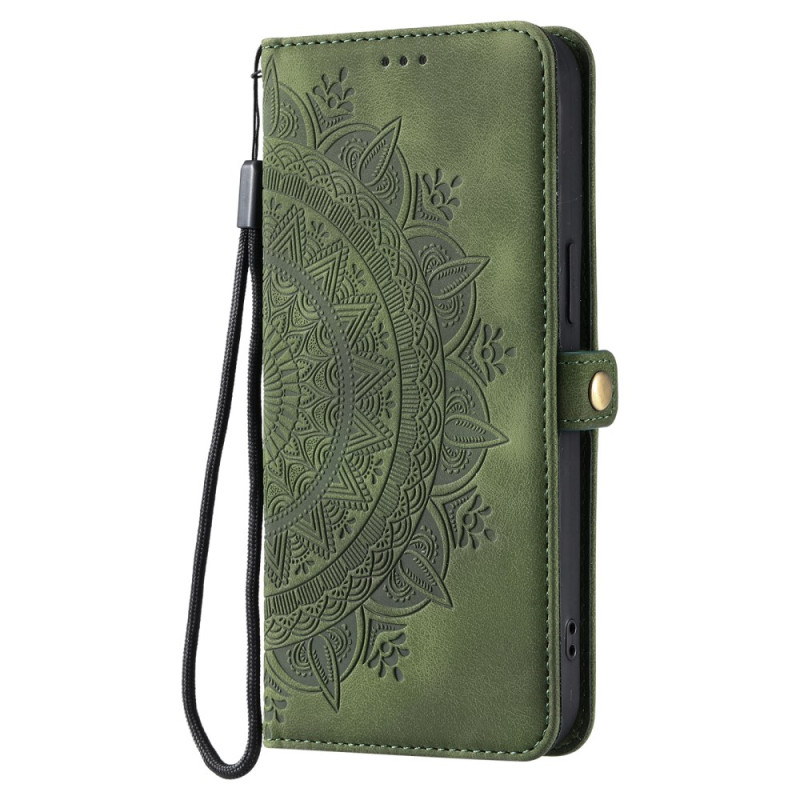 Capa Xiaomi Redmi Note 14 4G Efeito camurça Mandala Sol