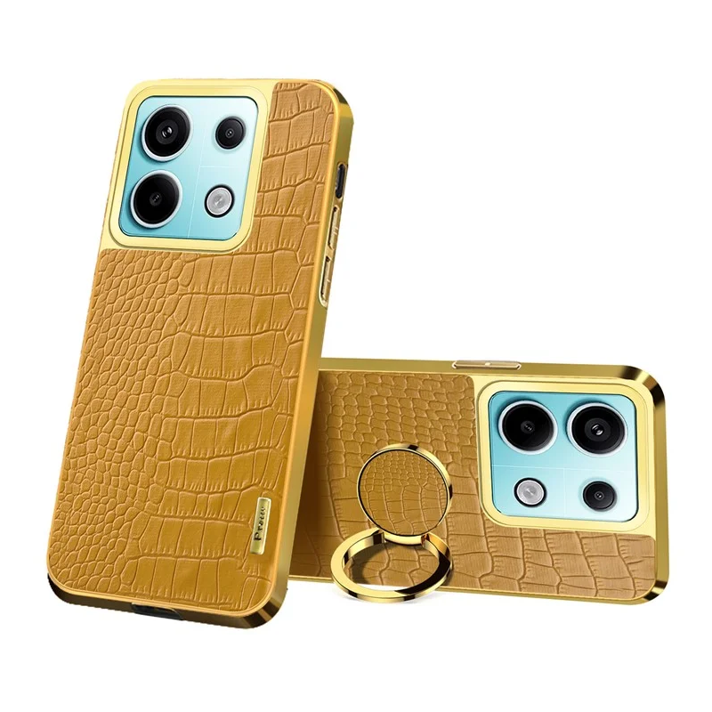 Coque Xiaomi Redmi Note 13 Pro 5G Style Crocodile avec Anneau-Support