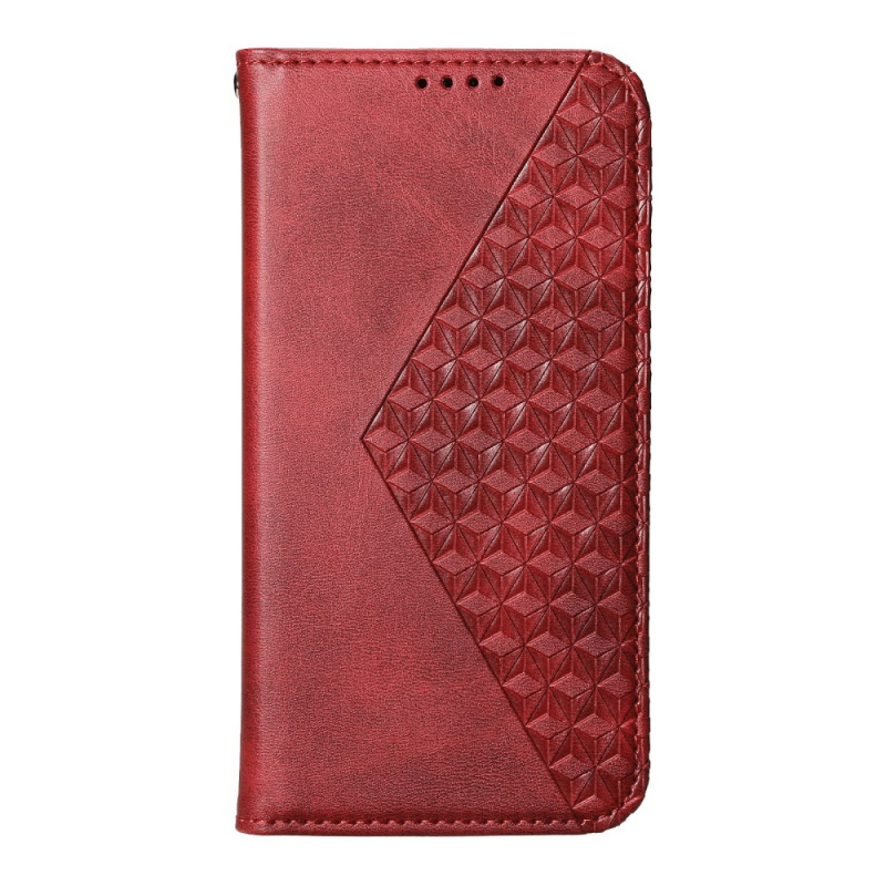 Capa flip Oppo Reno 13F 4G / 5G / FS 5G Losanges et Lanière