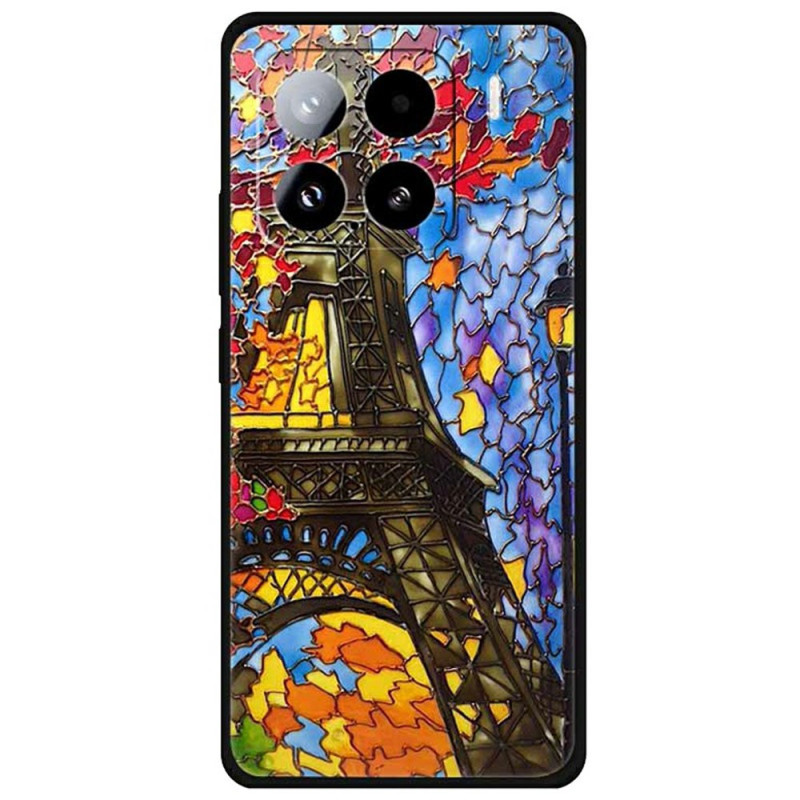 Capa com padrão da Torre Eiffel para Xiaomi 15