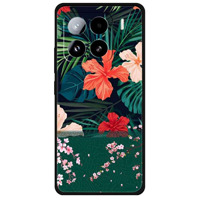 Capa Xiaomi 15 com padrão floral