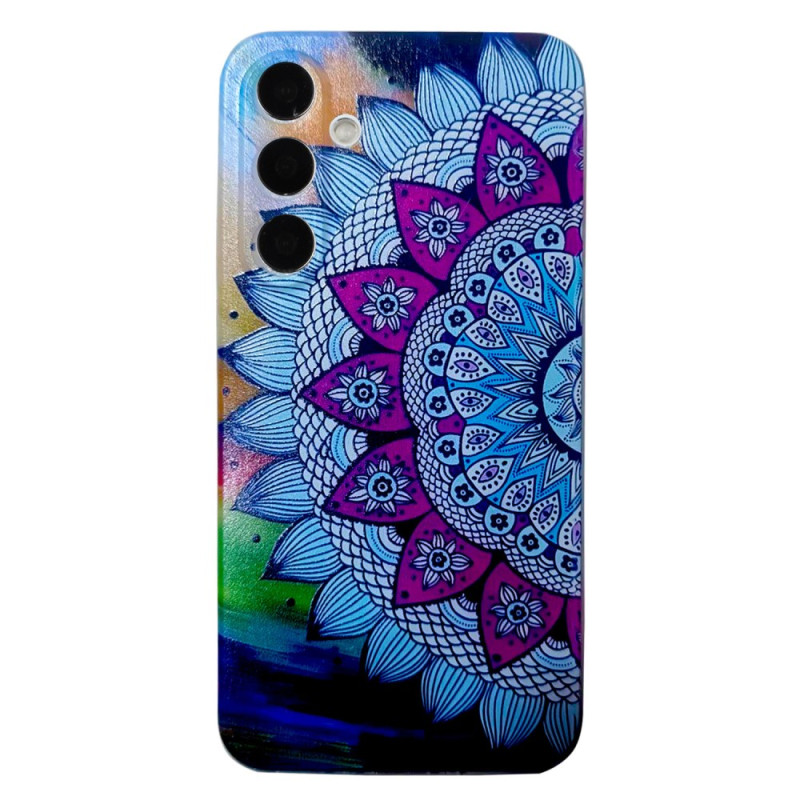 Capa para Samsung Galaxy A56 5G com impressão de flores de mandala