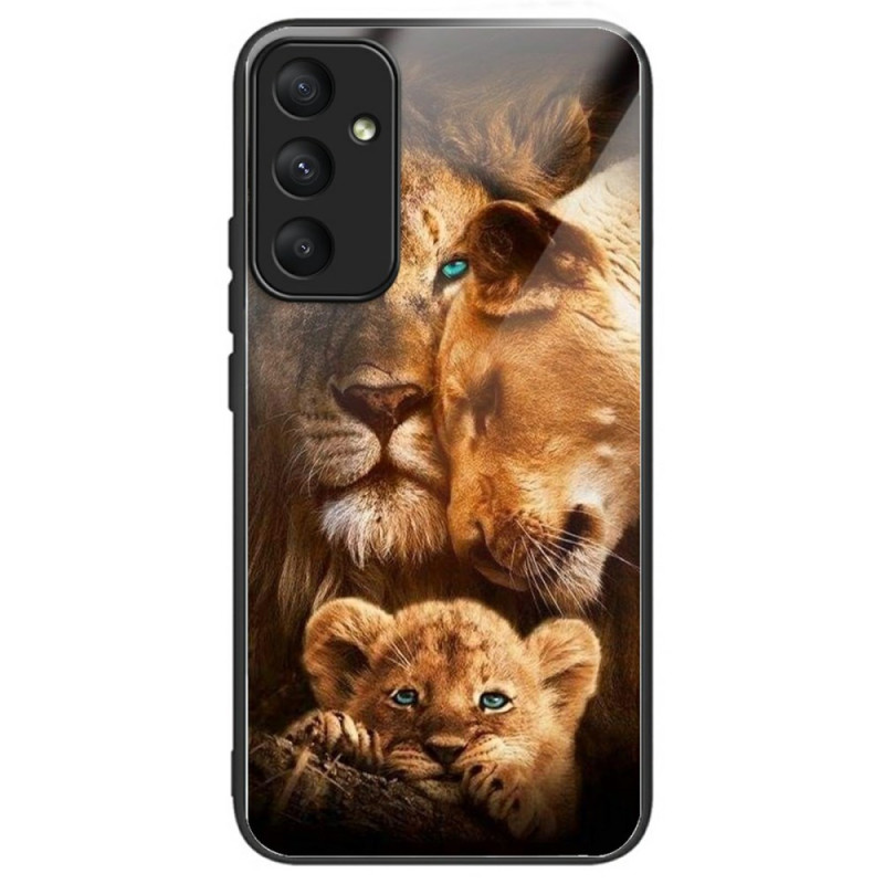 Capa Samsung Galaxy A36 5G com design de leão em vidro temperado