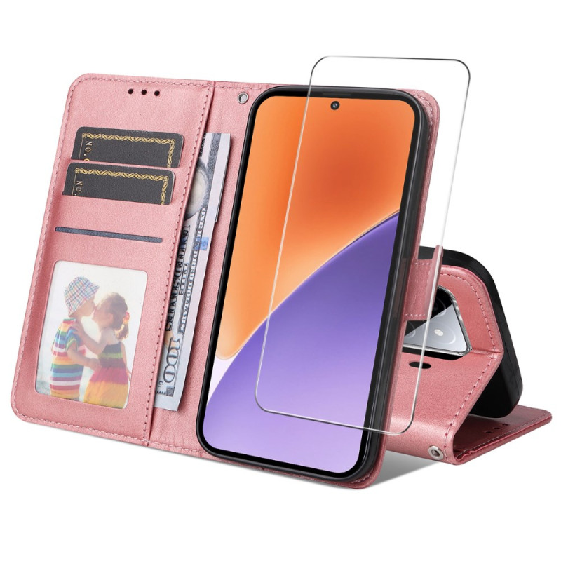 Capa Xiaomi 15 Classic 2 em 1 com proteção de ecrã em vidro temperado