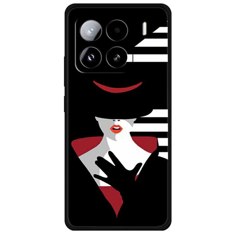 Xiaomi 15 Pro Lady com capa de chapéu preta