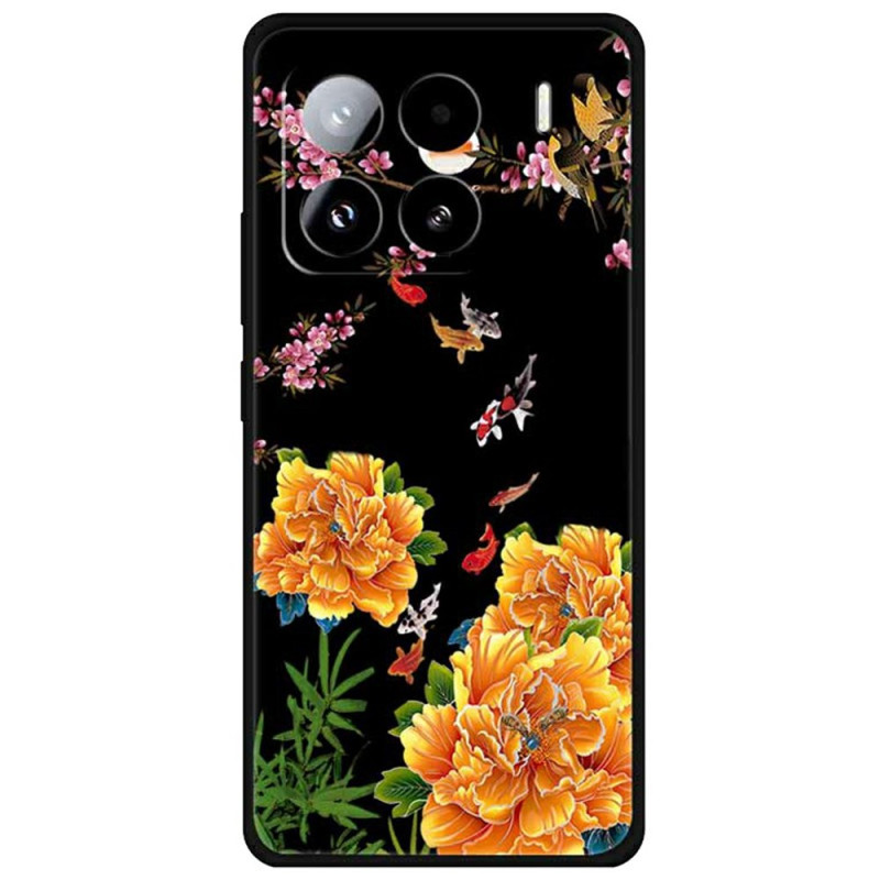 Capa para Xiaomi 15 Pro Flores e peixes