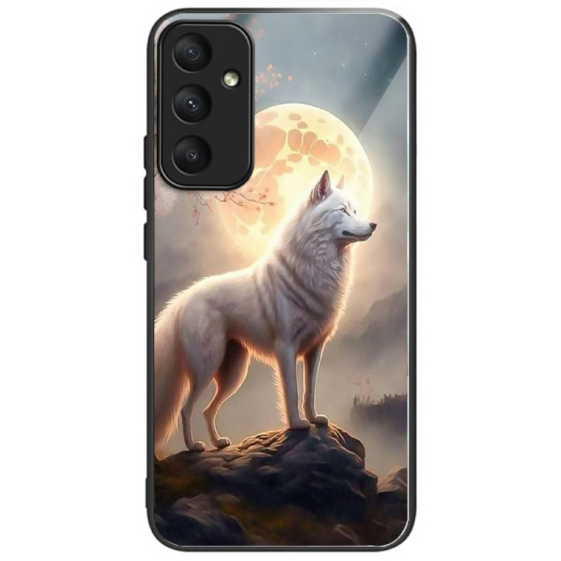 Coque Samsung Galaxy A16 5G / 4G Verre Trempé Loup au Clair de Lune