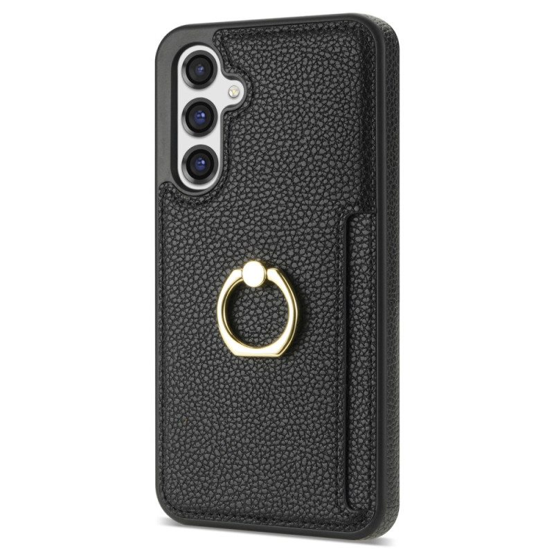 Samsung Galaxy A16 4G / 5G Capa de couro sintético Litchi Suporte para cartão e suporte