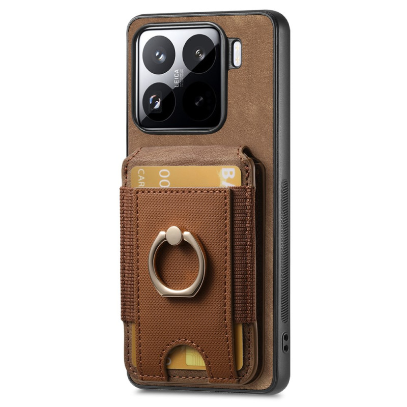 Capa para Xiaomi 15 Pro com suporte para cartões amovível e suporte