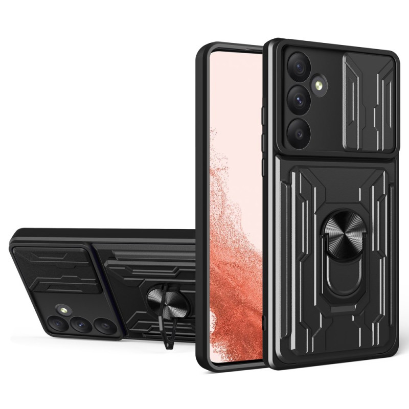 Capa para Samsung Galaxy A55 5G Capa deslizante para a câmara e suporte para cartões