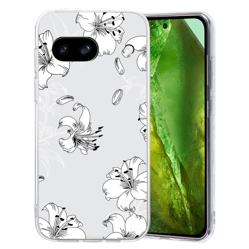 Capa para Google Pixel 8A Design floral Branco