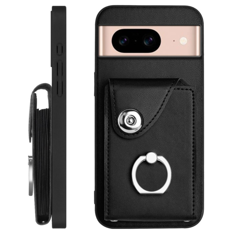 Capa para Google Pixel 8A Anel de suporte rotativo e suporte para cartões