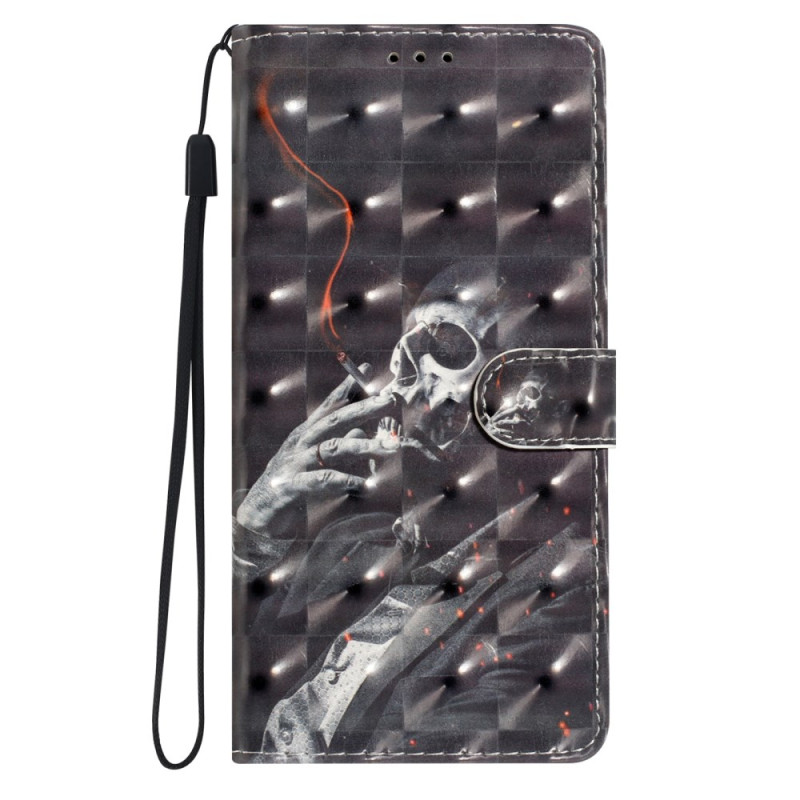 Capa para Google Pixel 9A 3D Smoking Skeleton