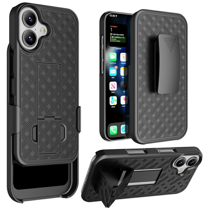 Protetor de ecrã deslizante, suporte e clip para iPhone 16